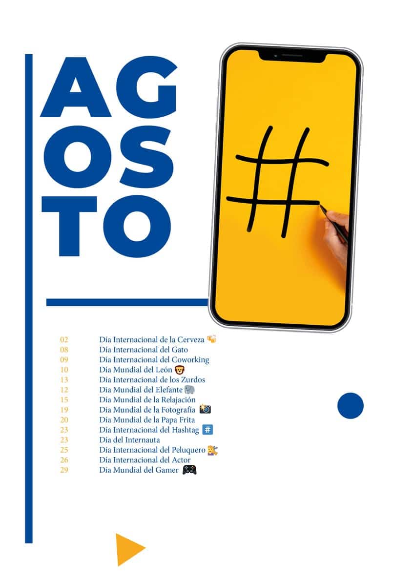 Calendario Community Manager Agosto 2024