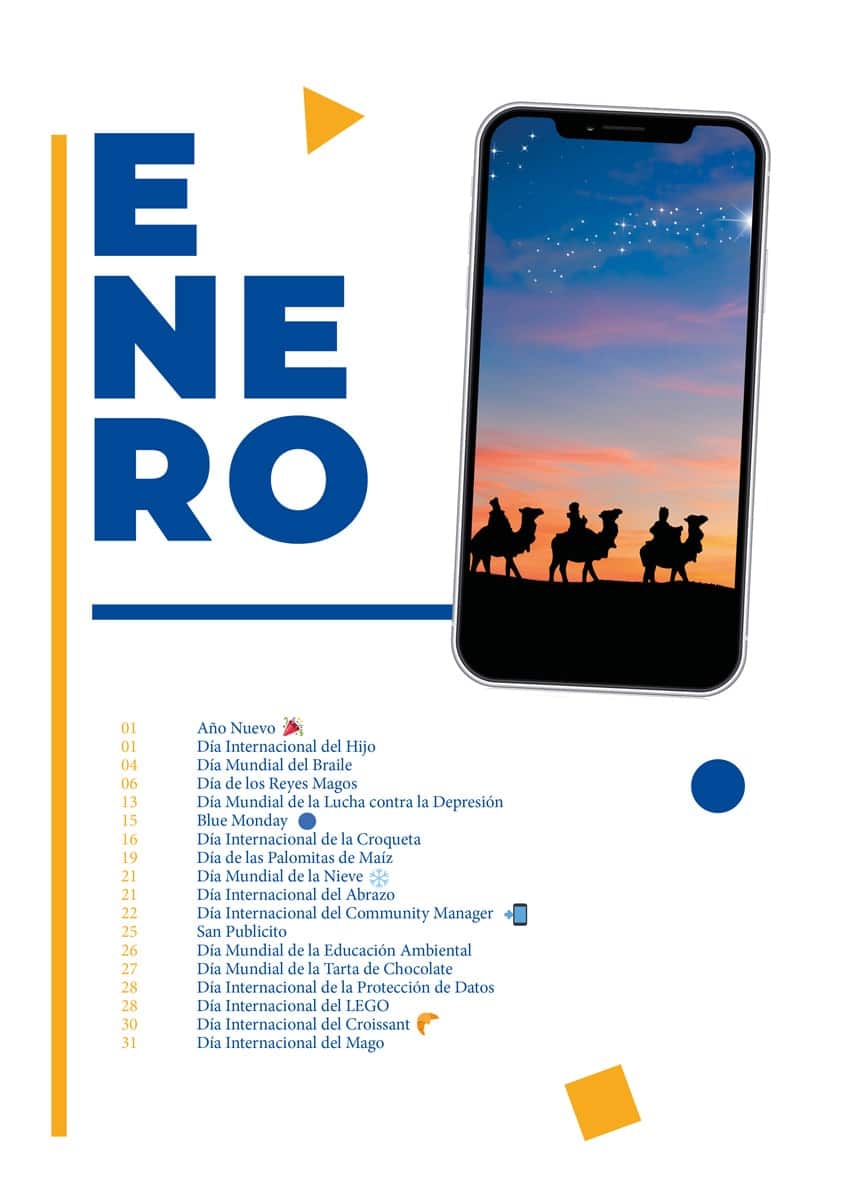 Calendario Community Manager Enero 2024