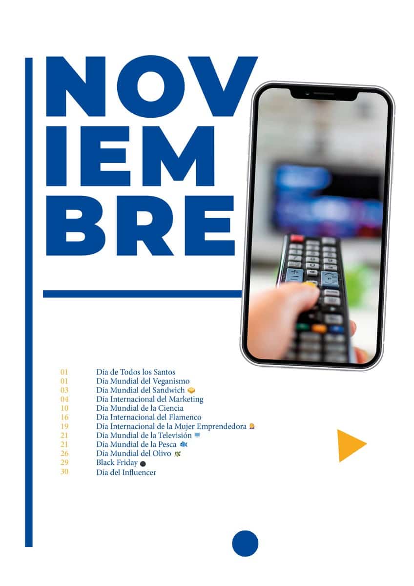 Calendario Community Manager Noviembre 2024